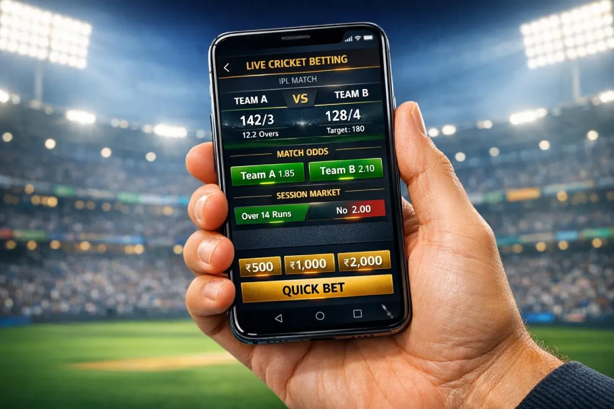 Live cricket betting on the Lotus365 App through Lotus365ID.org — real-time IPL odds on mobile